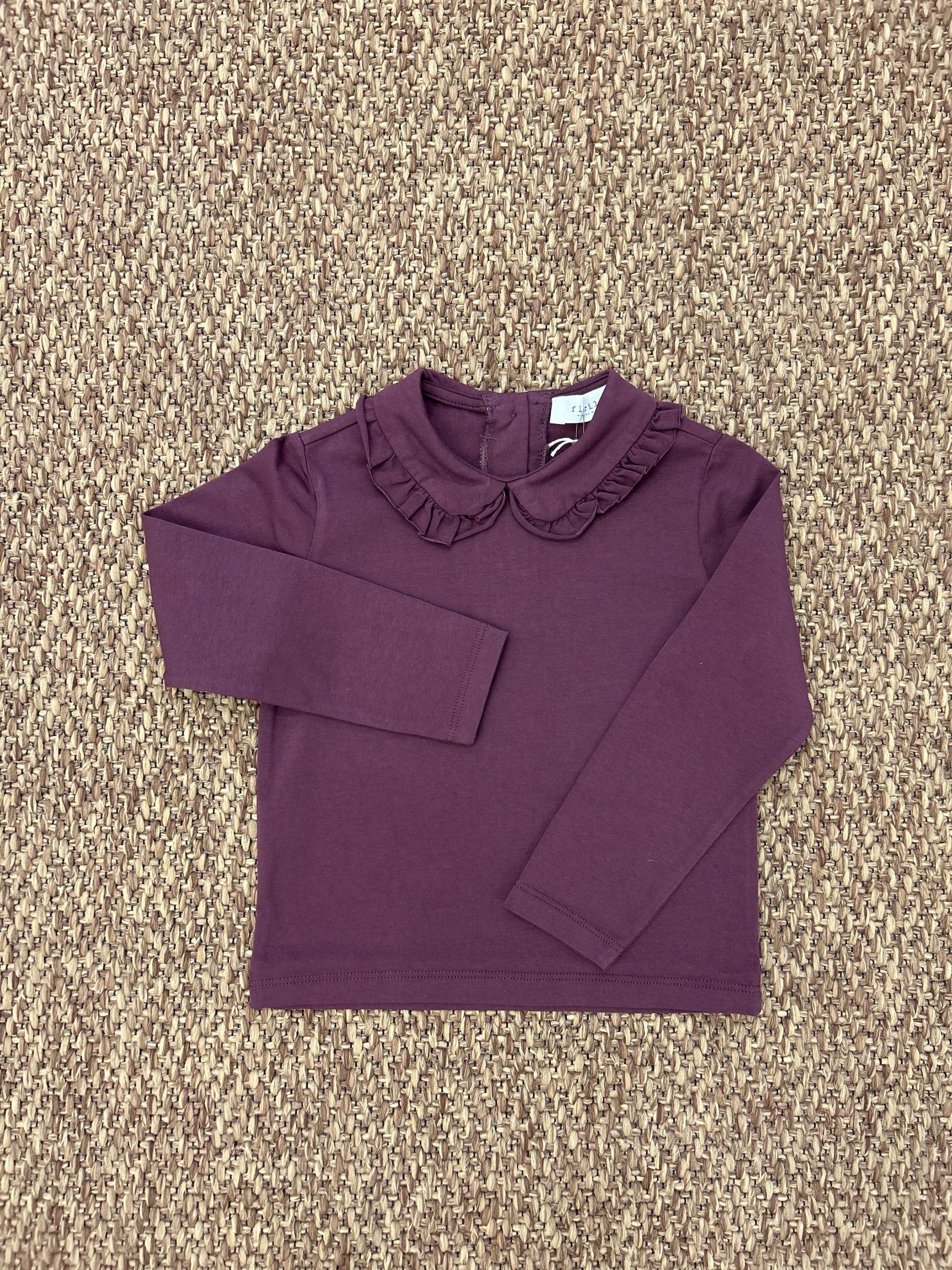 Maglia bimba colletto volant Fiorile
