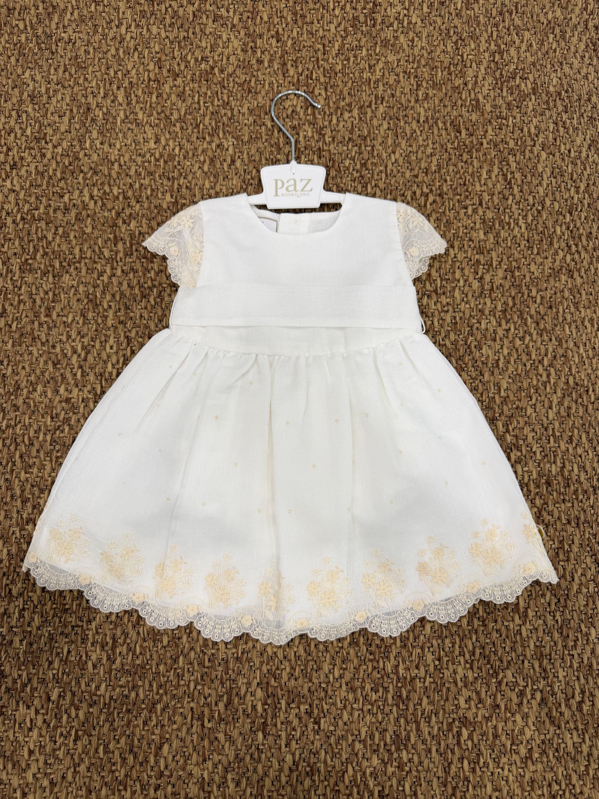 Abito bimba cerimonia con cuffia Paz Rodriguez