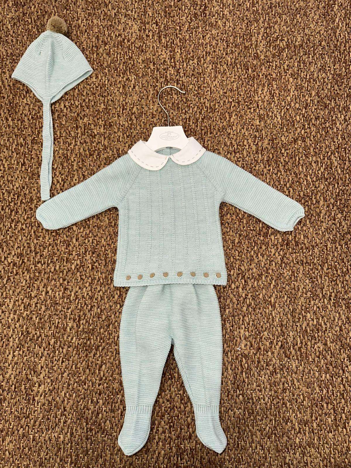 Completo neonati 2pz con cappellino pon pon Juliana
