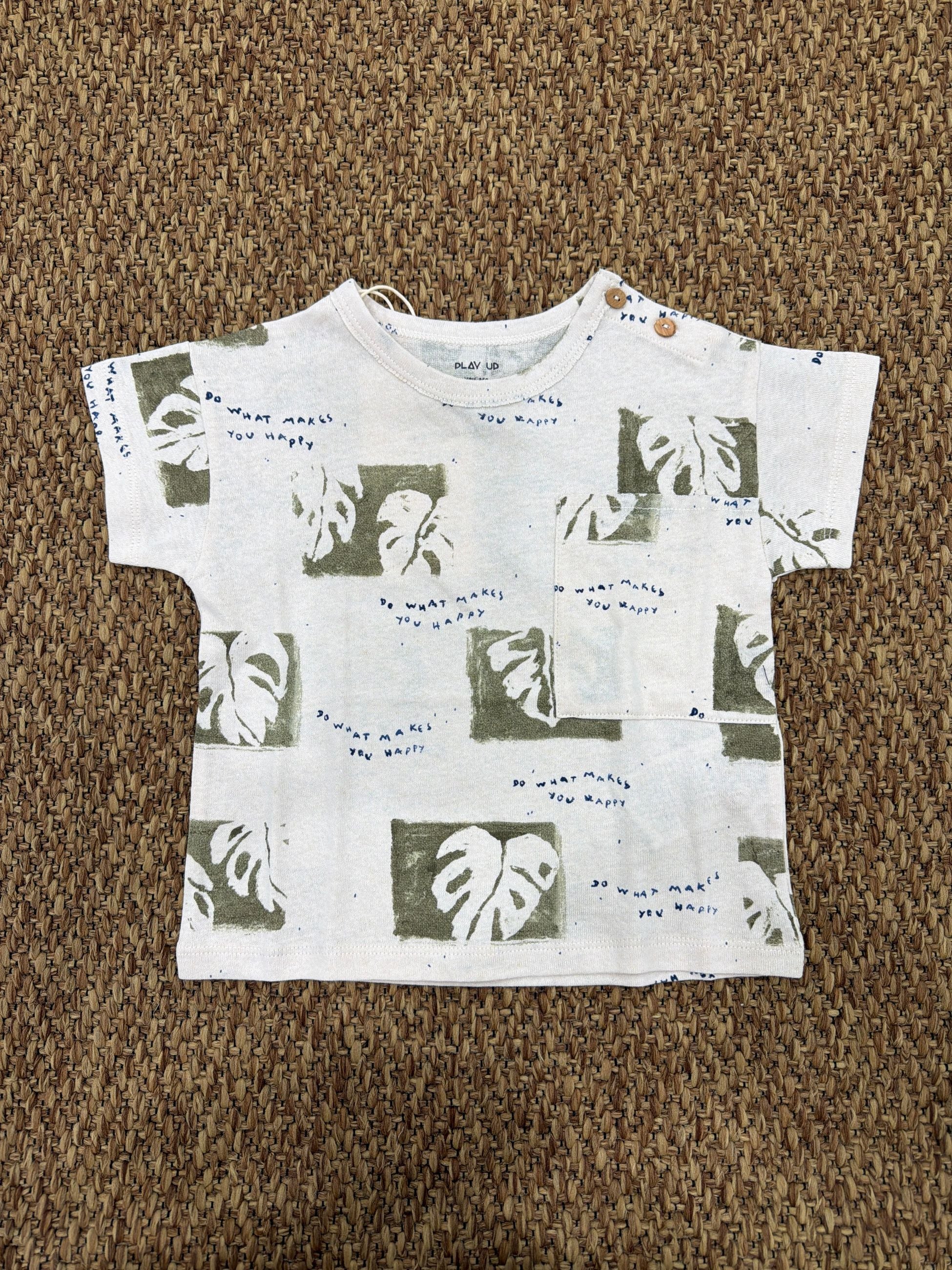 T-shirt bambino stampa di monstera Play Up