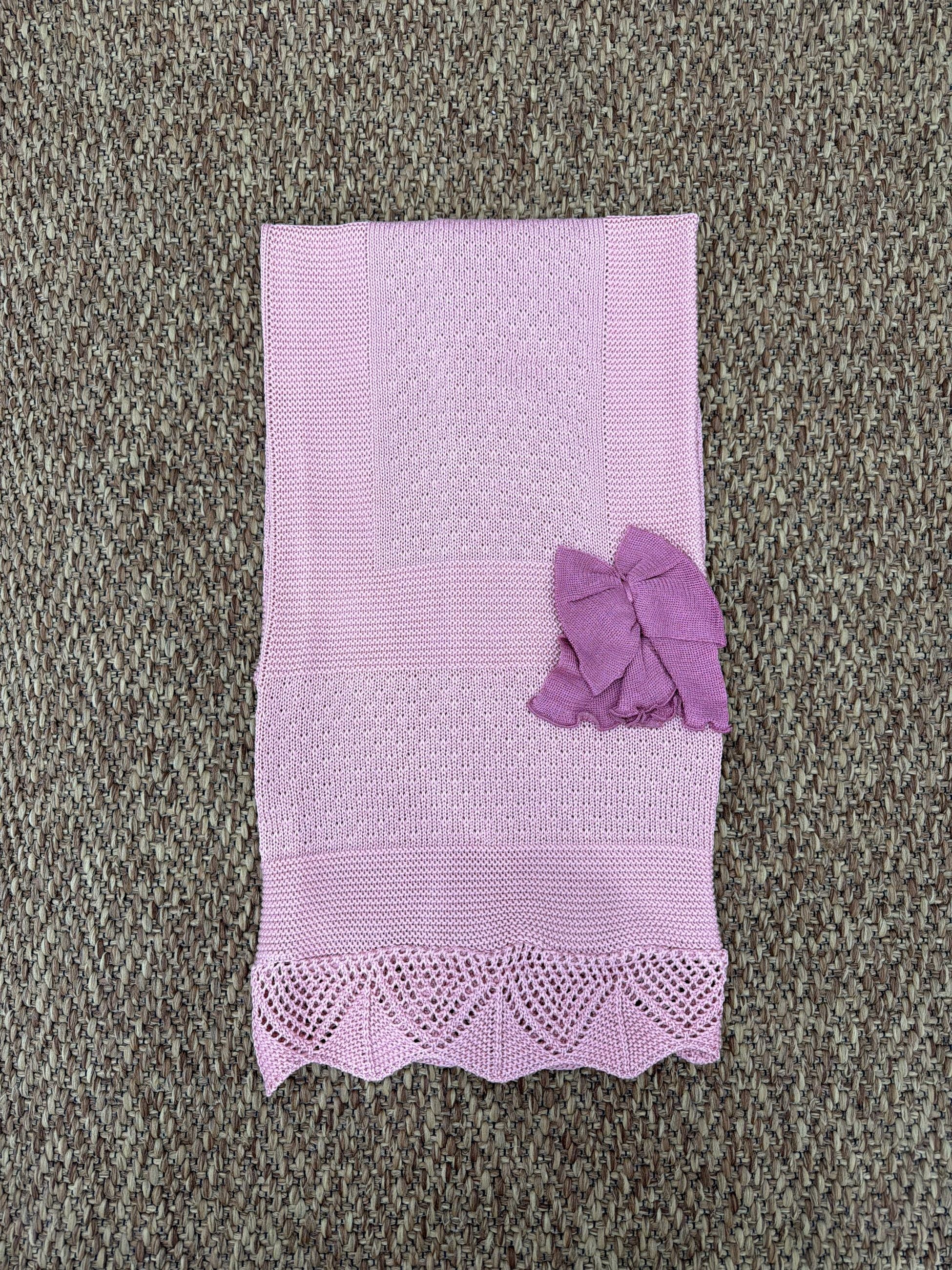 Scialle neonati con fiocco Pappa e Latte