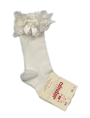 Calzini bimbi lunghi in pizzo macrame Condor