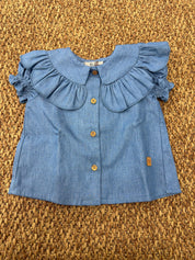 Camicia bambina a righe con volant Jose Varon