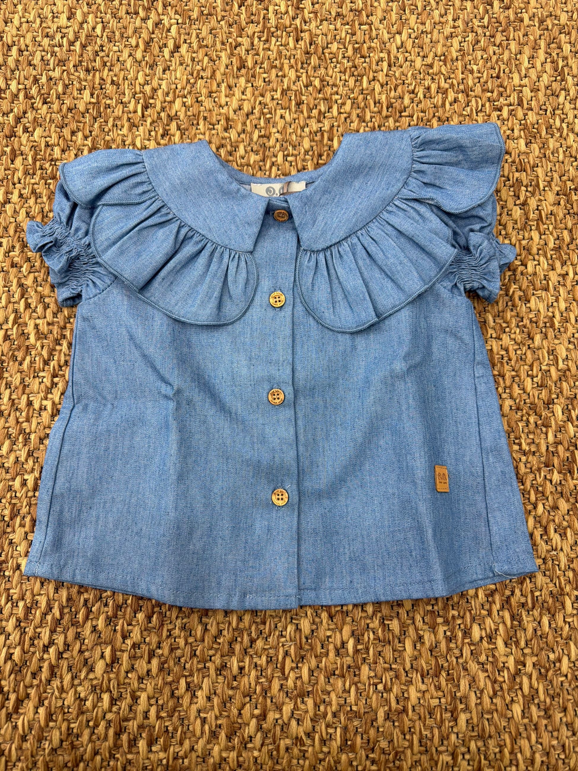 Camicia bambina a righe con volant Jose Varon