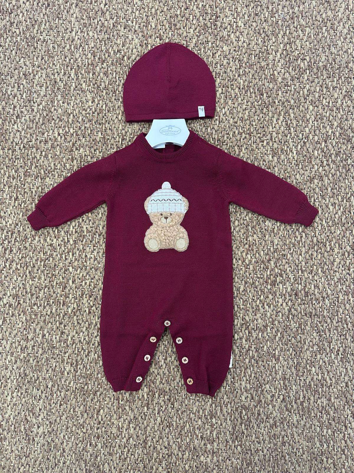 Tutina neonati orsacchiotto con cappellino Nannafrufru