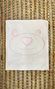 Copertina neonati con ricamo orsetto Nanan