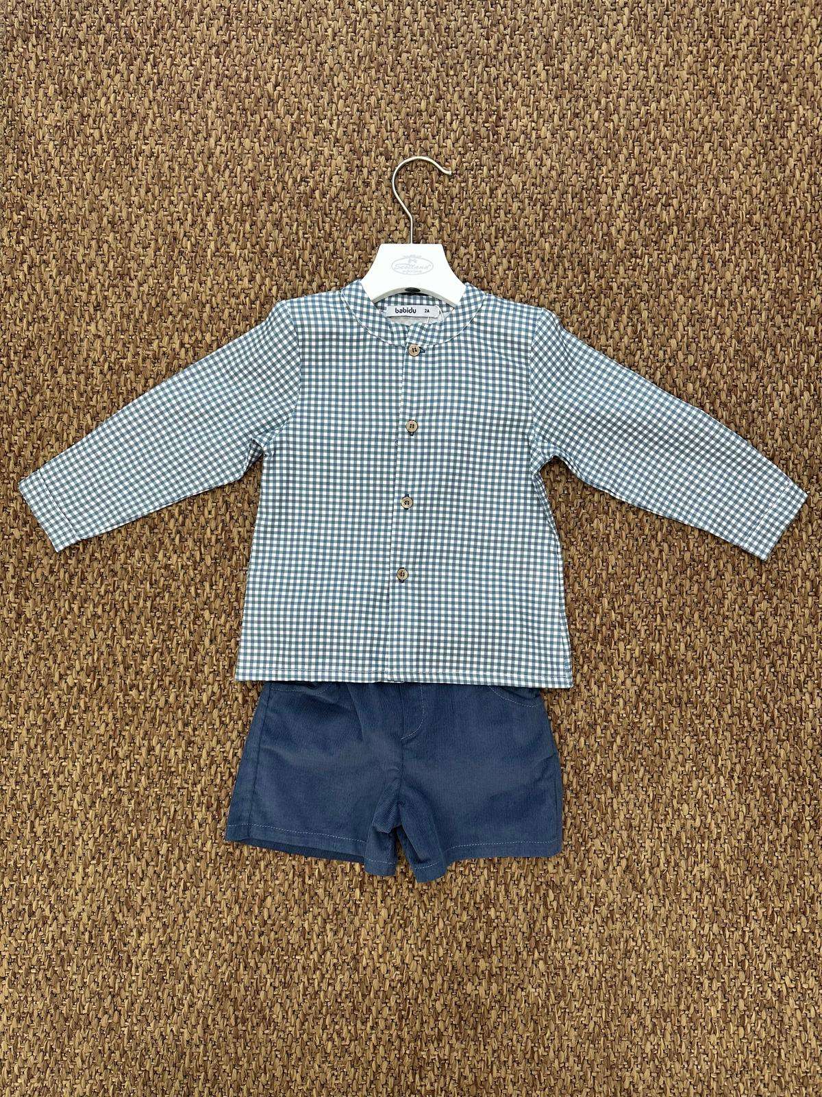Completo bambino 2pz a quadretti Babidu