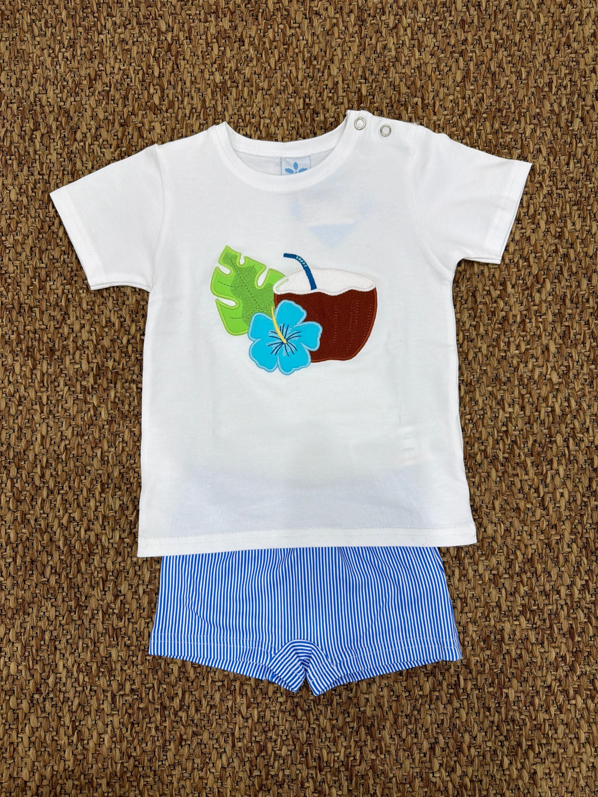 Completo mare bambino t-shirt cocco Sardon