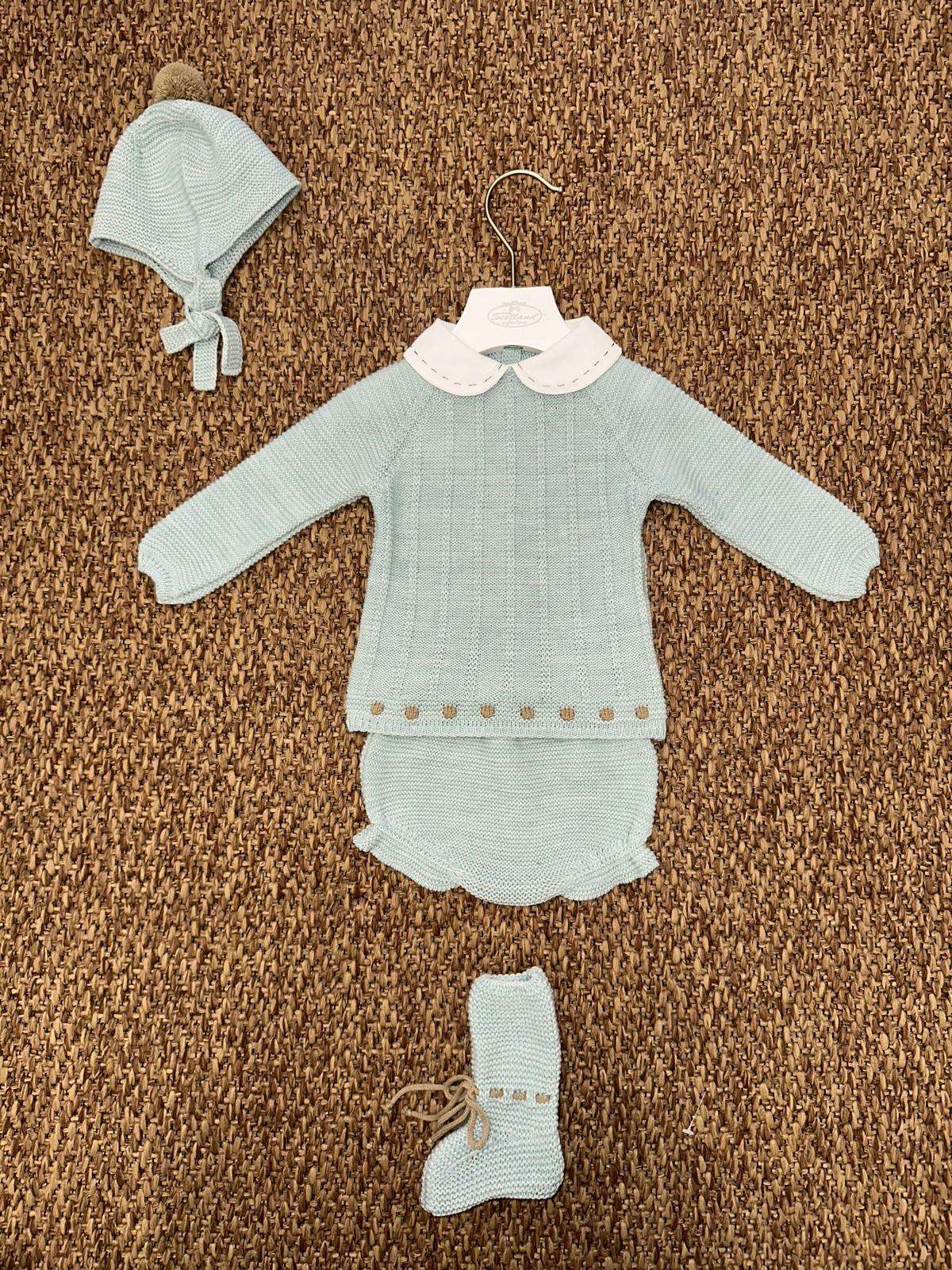 Completo neonati 2pz con babbucce e cuffia Juliana