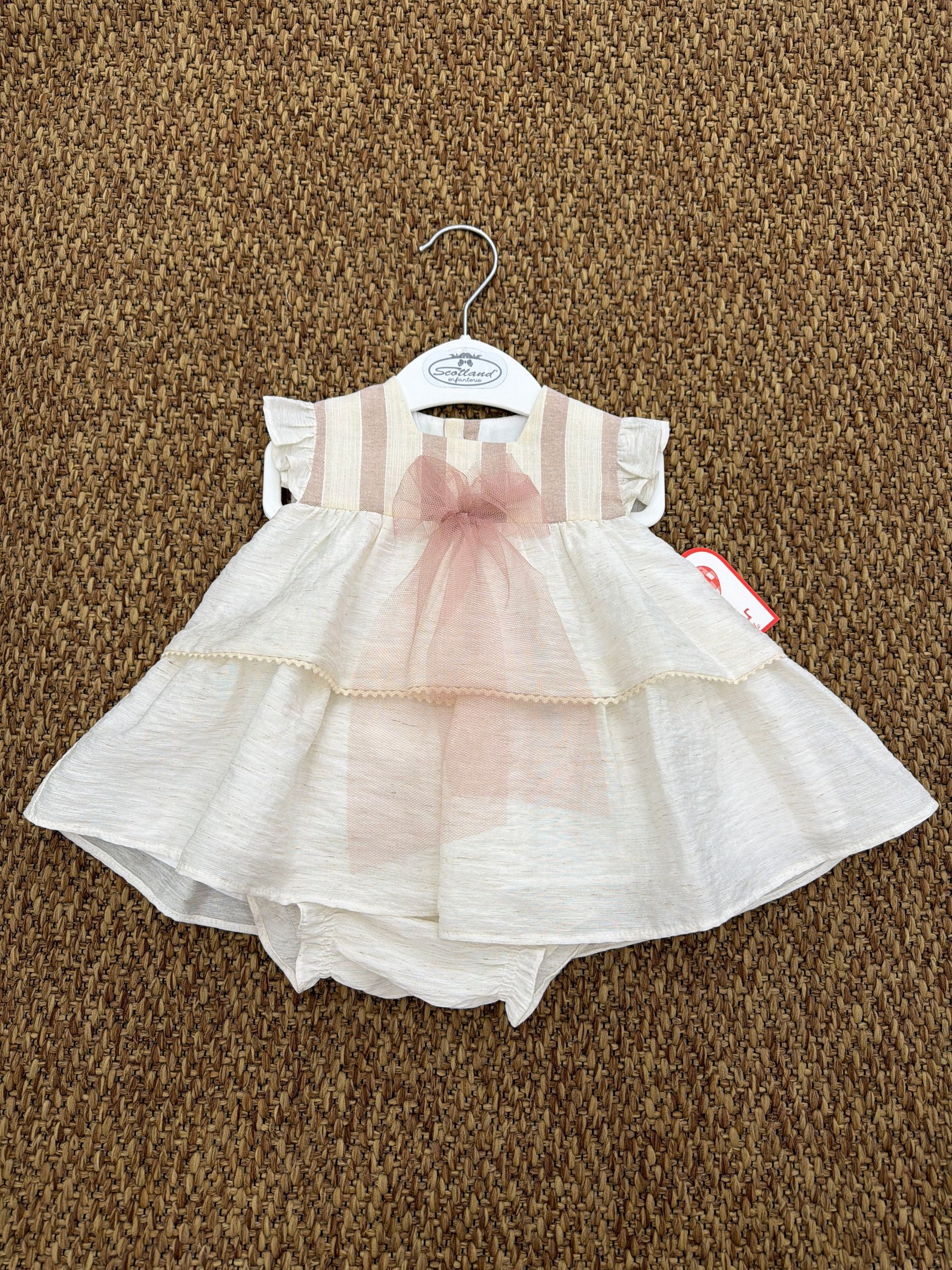 Abito bambina con fiocco Del Sur