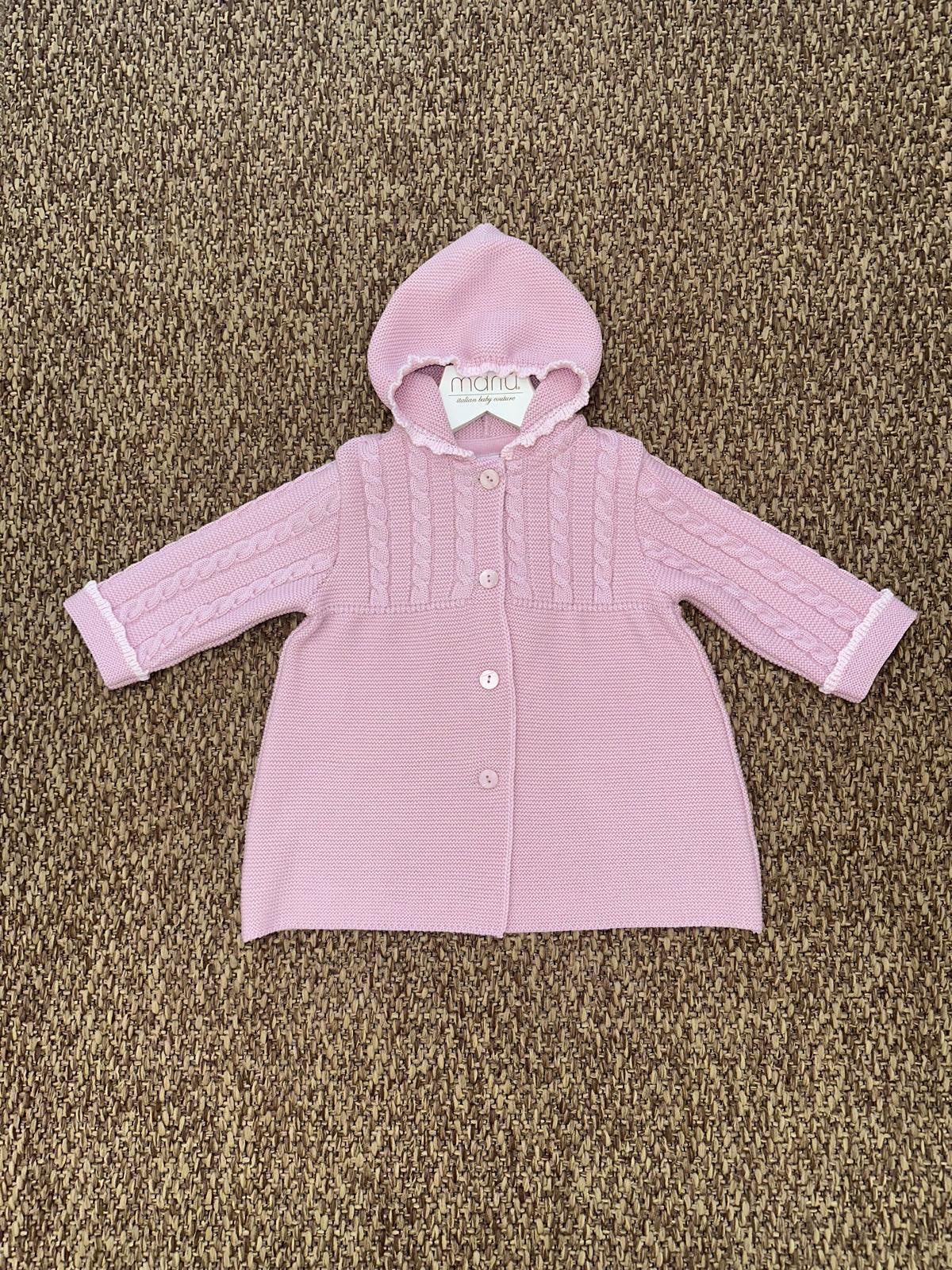 Cappotto bimba trecce con cappuccio Marlù