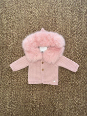 Cappotto neonato con cappuccio in pellicciotto Paz Rodriguez