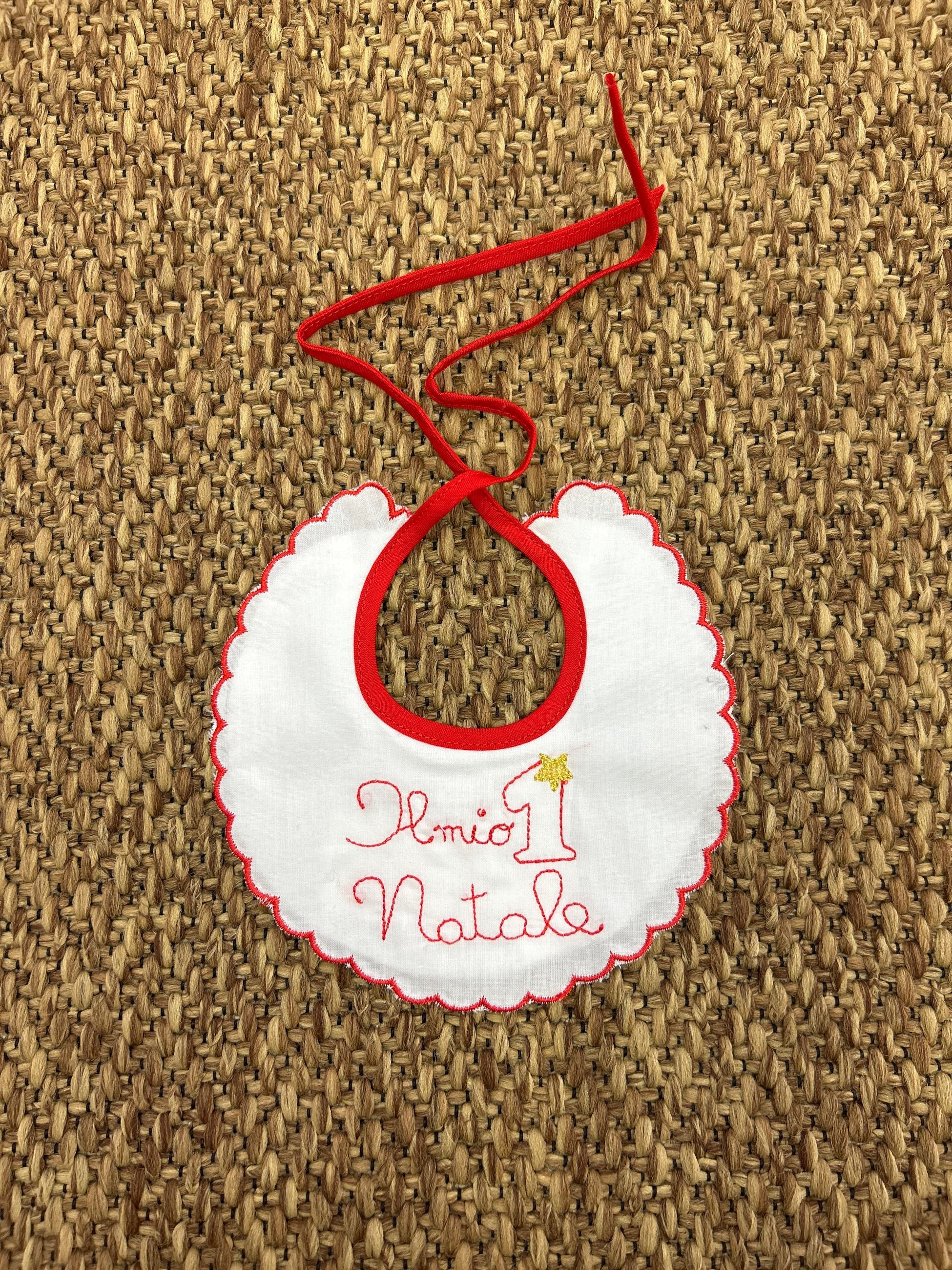 Bavetta neonati buon natale Enfant Made in Italy