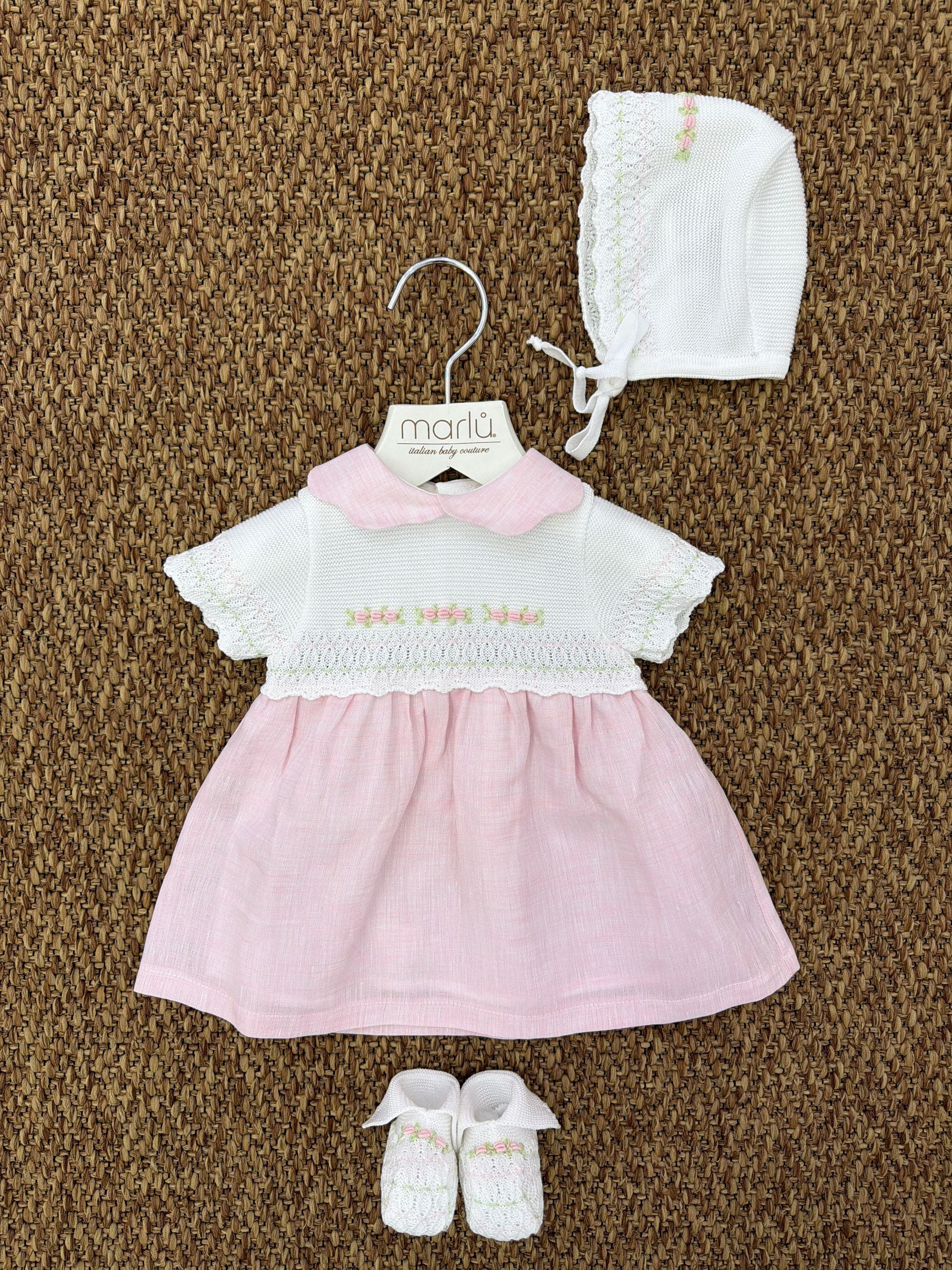 Abito bambina con cuffia e scarpine Marlù