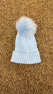 Cappello bimbi a costine pon pon Enfant Made in Italy