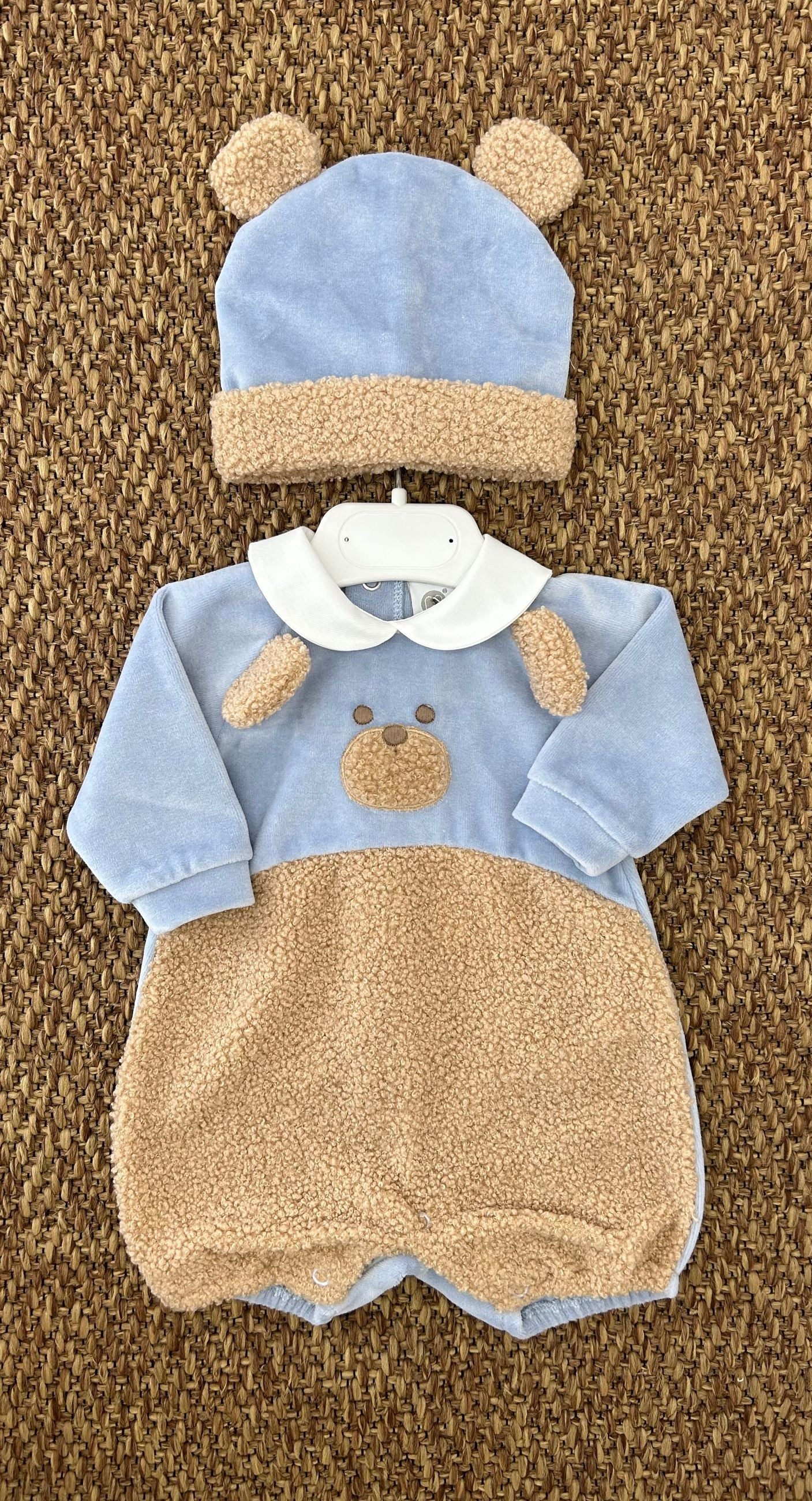 Pagliaccetto neonati teddy bear + cappello Marlù