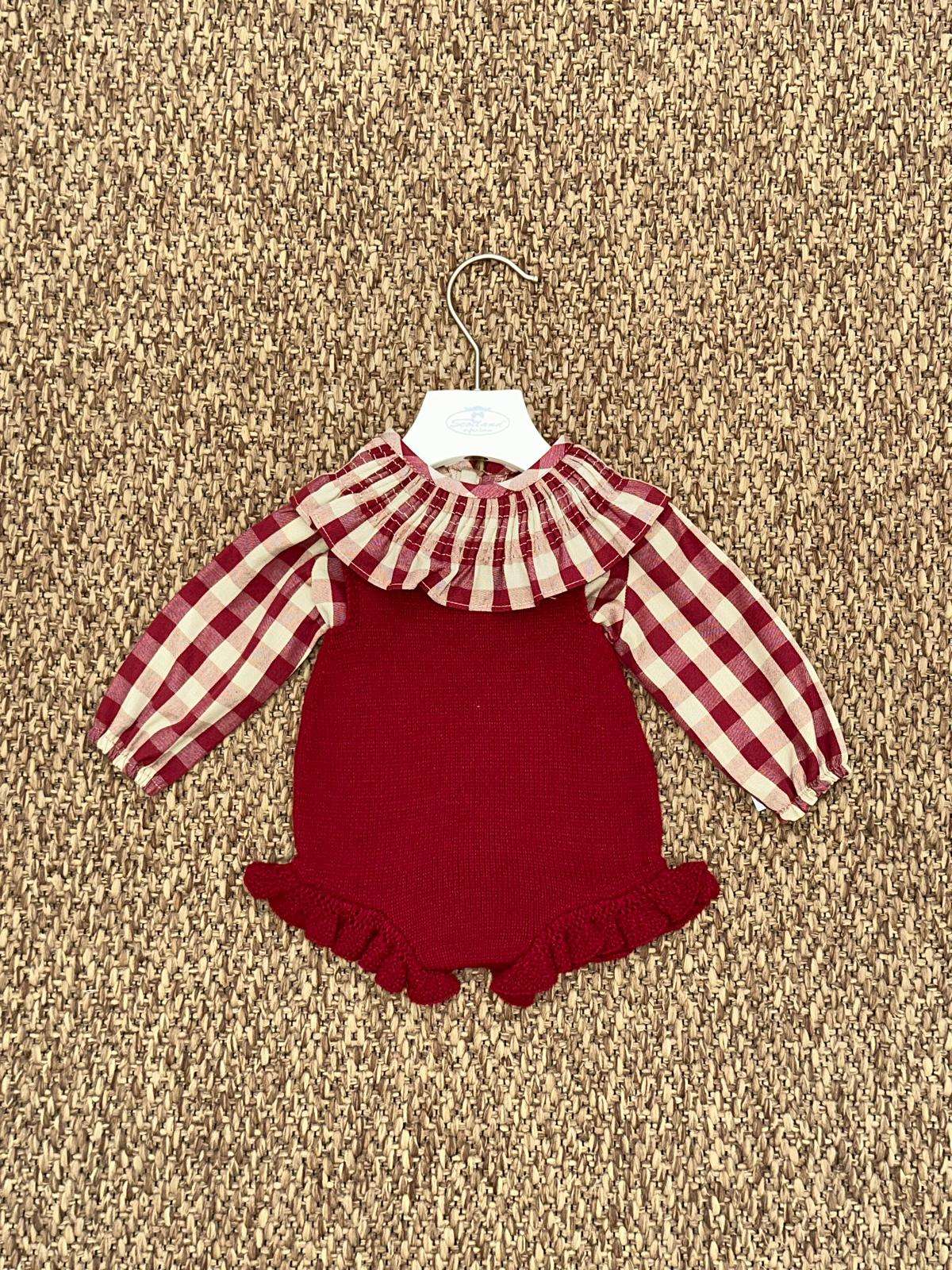 Completo bambina 2pz con camicia a quadretti Yoedu