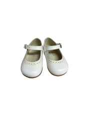 Scarpetta bimba ballerina in pelle bianca Panyno