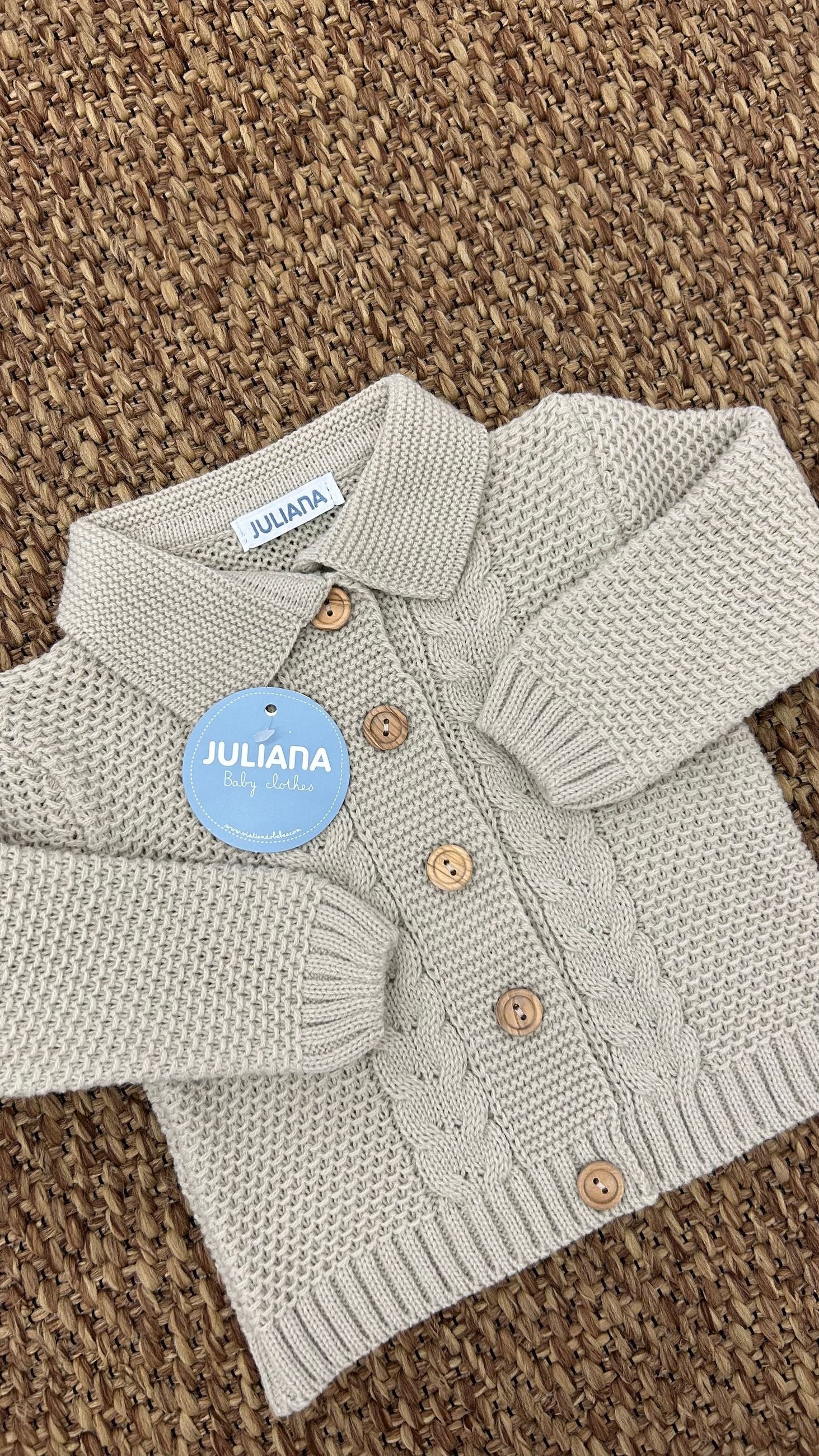Giacchino bimbo lana con trecce Juliana