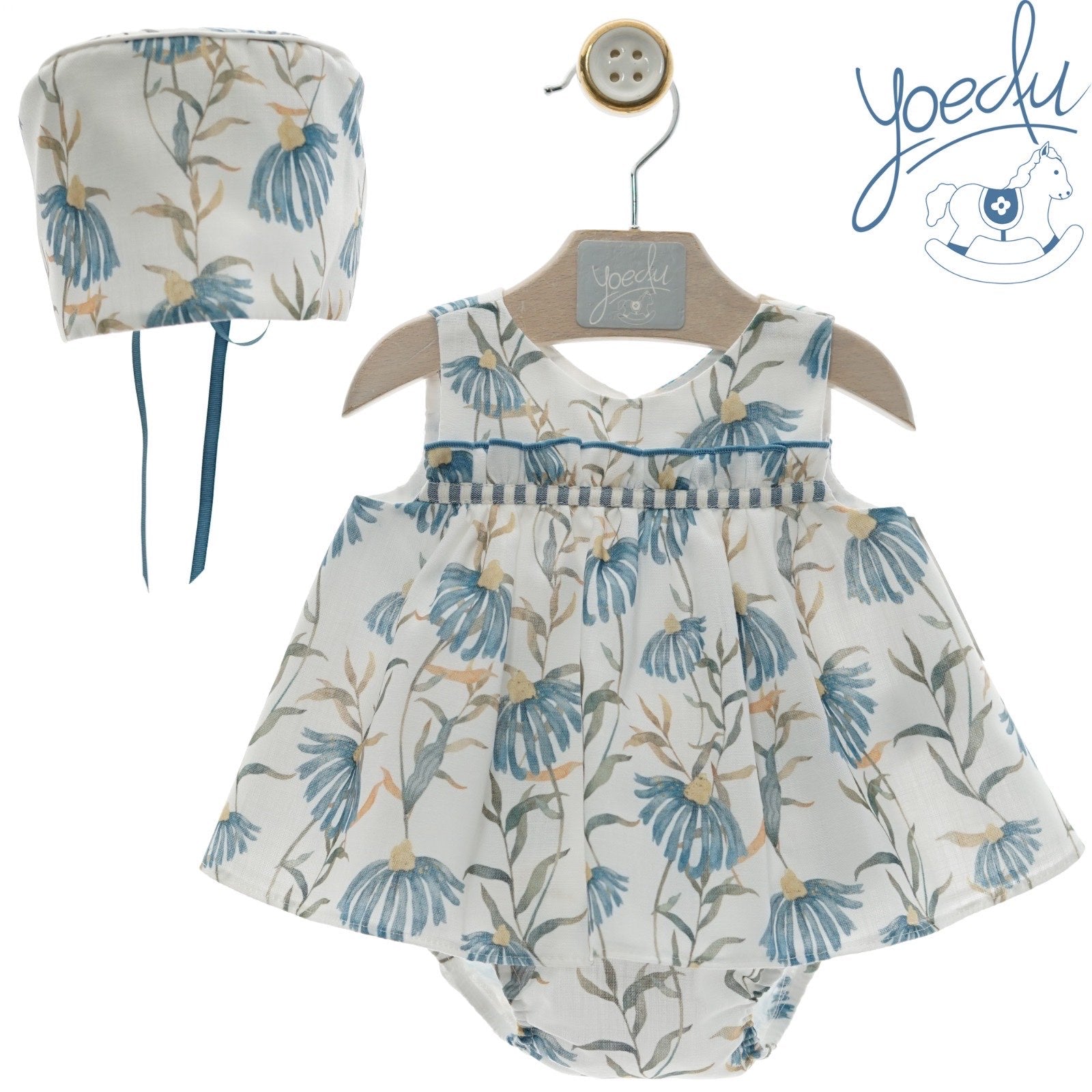 Completo bimba 2pz fantasia fiori Yoedu