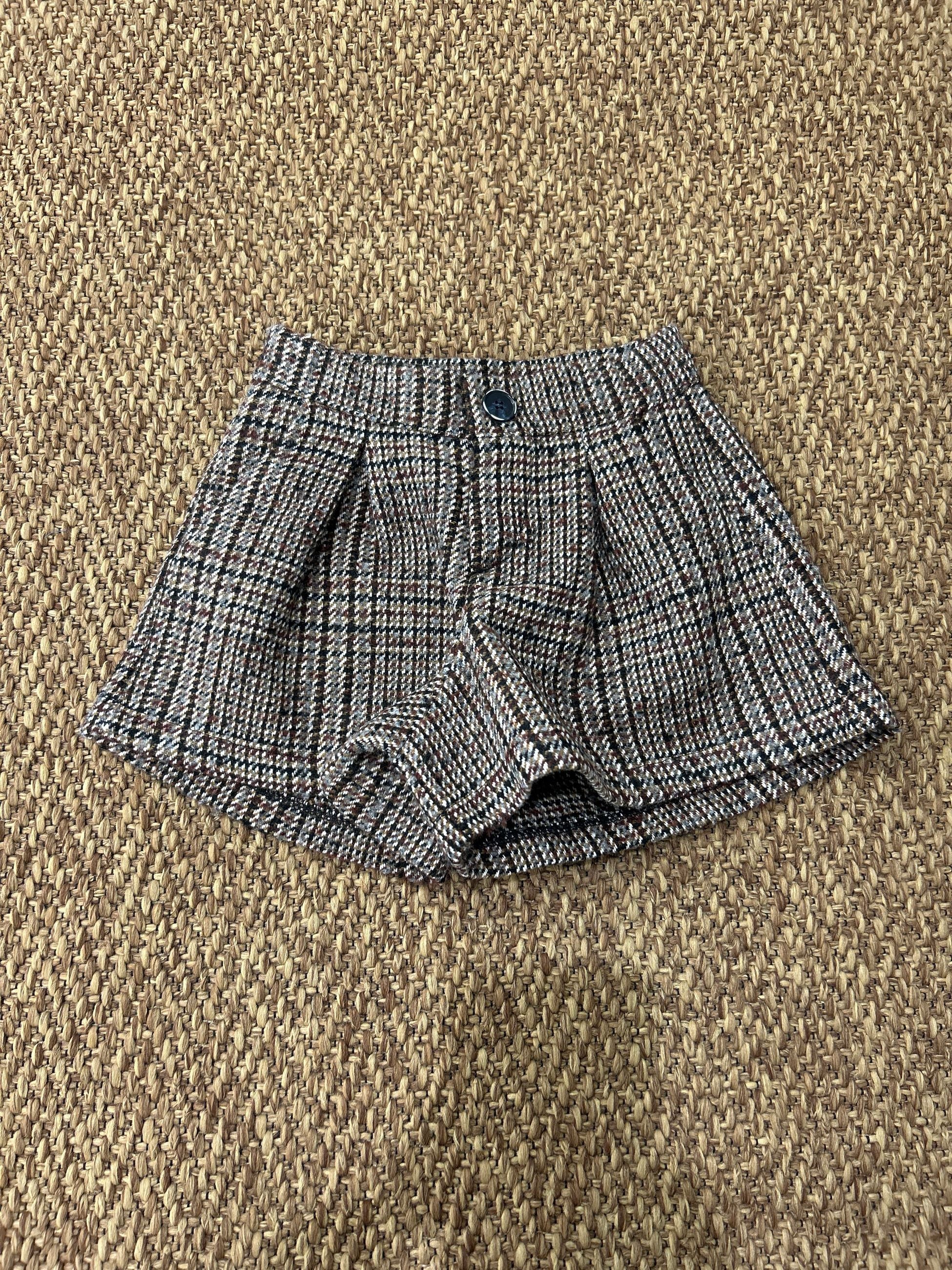 Shorts bambina a quadroni Fiorile