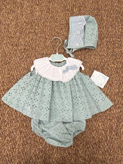 Completo bambina 3pz in pizzo San Gallo Marta y Paula