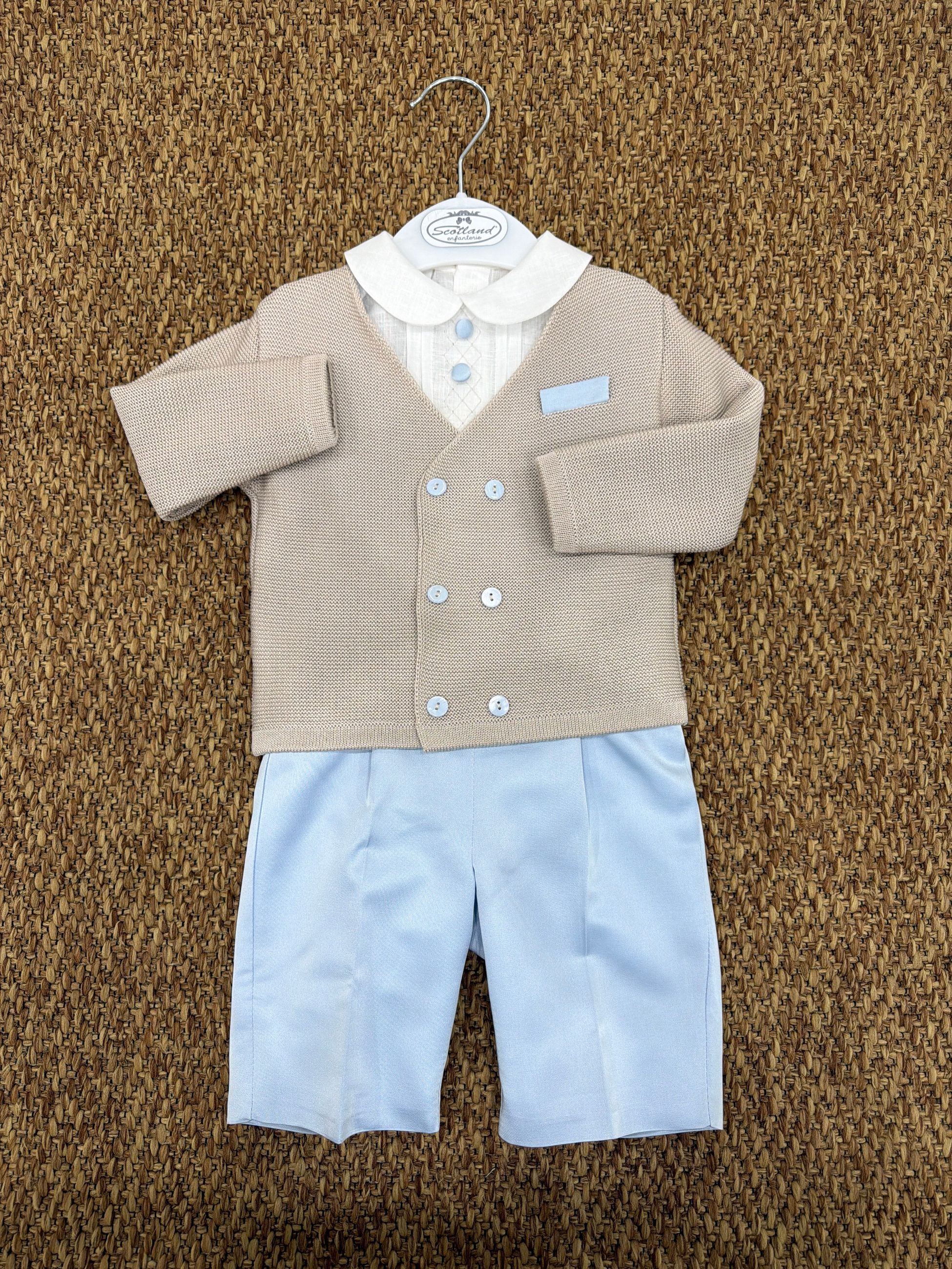 Completo bambino cerimonia 3pz con cardigan Marlù
