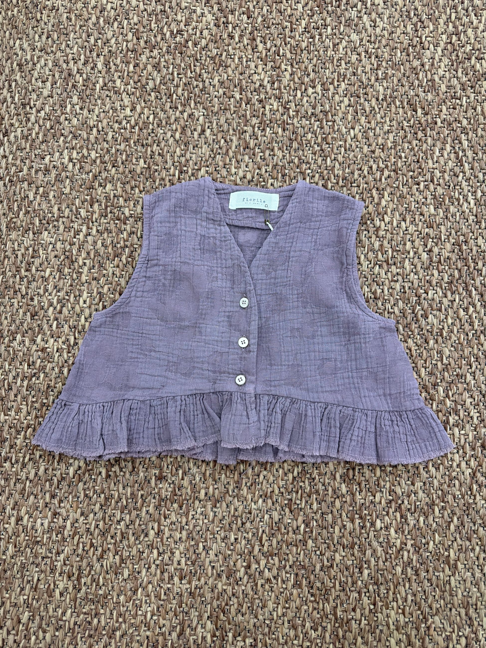 Gilet bambina volant Fiorile