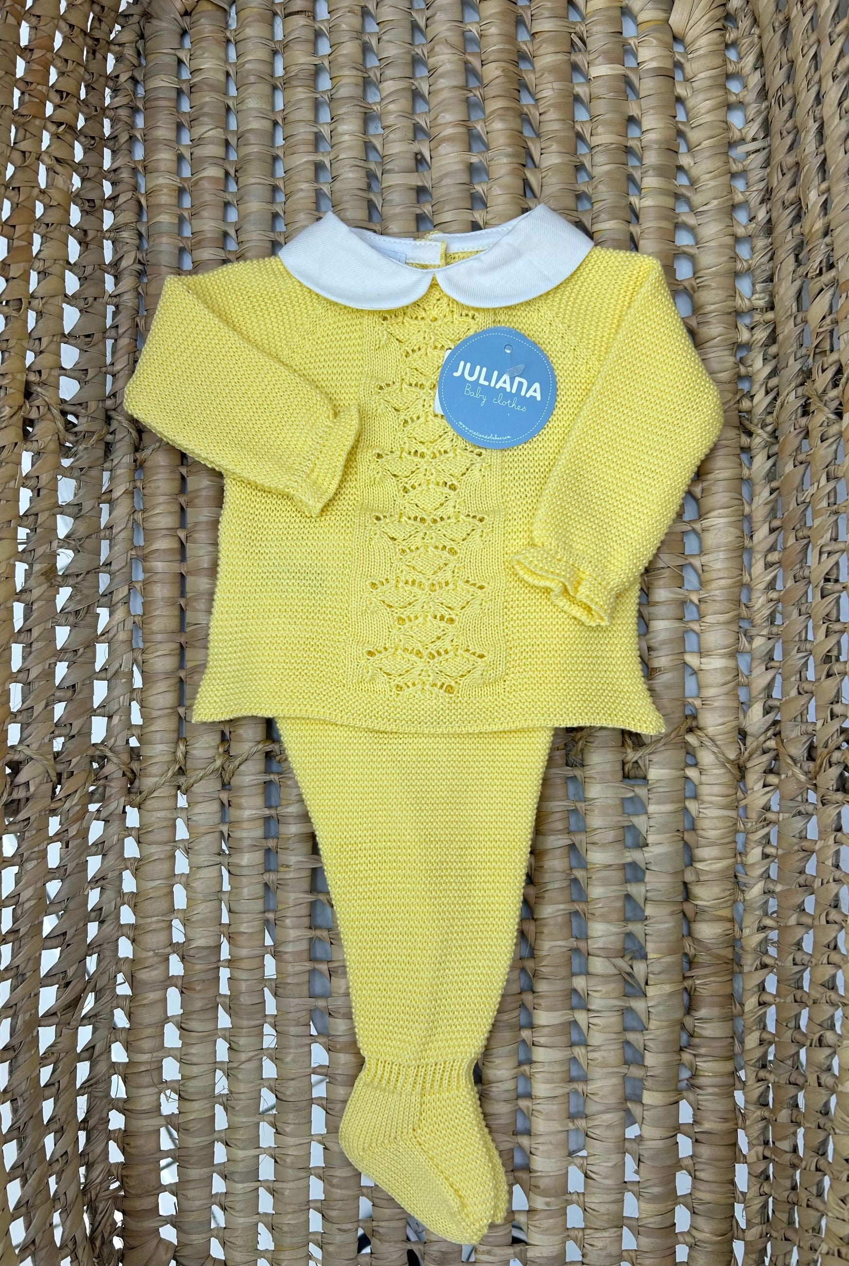 Completo Bimba in maglia con merletto Juliana