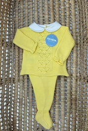 Completo Bimba in maglia con merletto Juliana