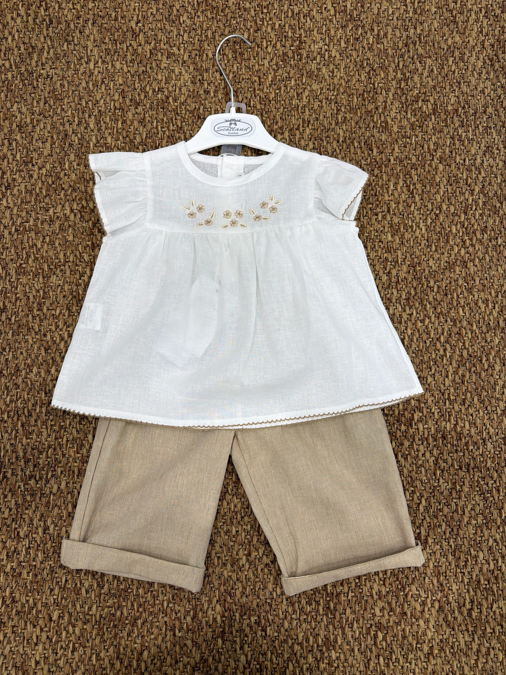 Completo bambina 2pz con fiorellini Barcellino