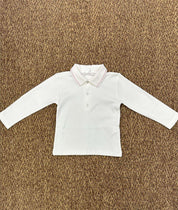 Polo bambini maniche lunghe con colletto profilato Cocodè