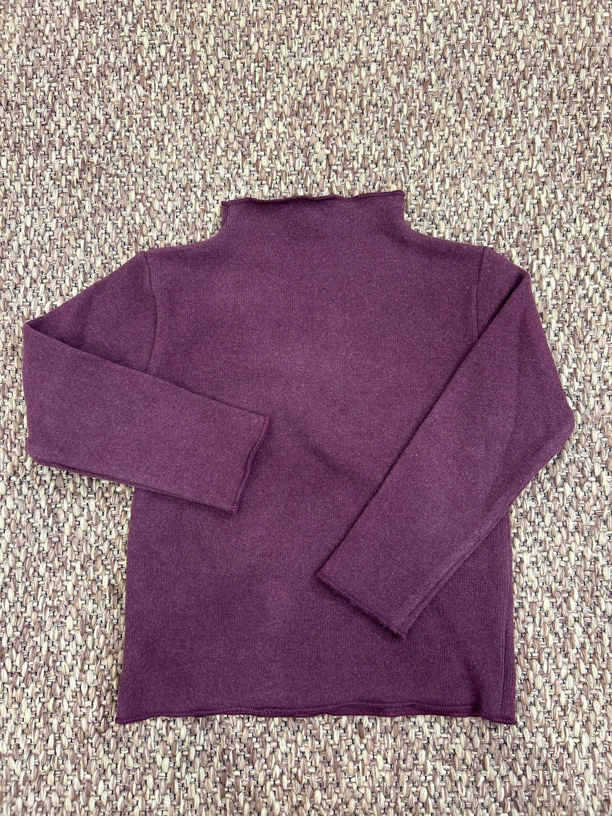 Maglia bimba collo alto malva Fiorile