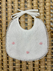 Bavetta neonata in spugna con roselline Artigian Baby