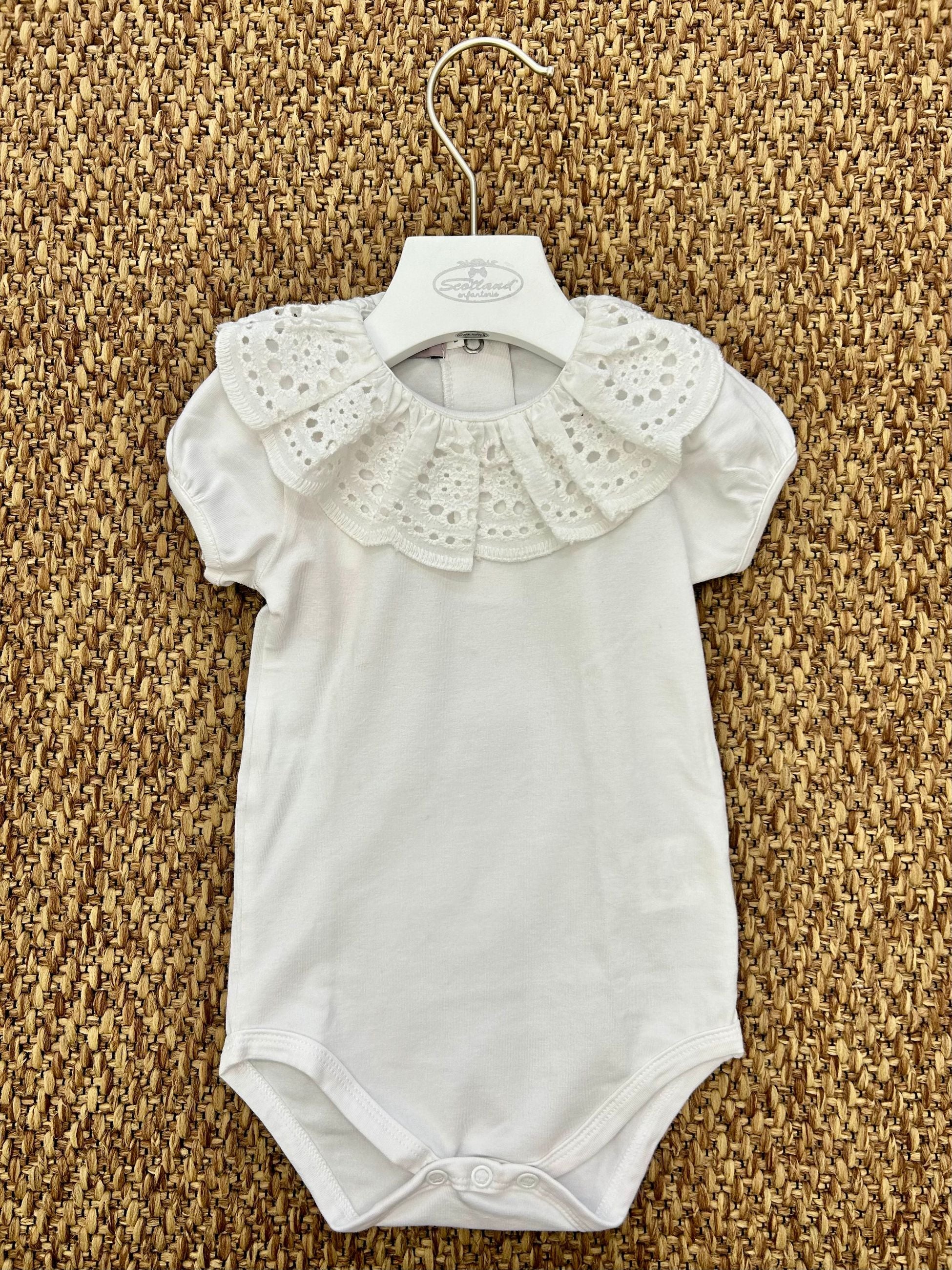 Body neonata con collo merletto Phi Clothing