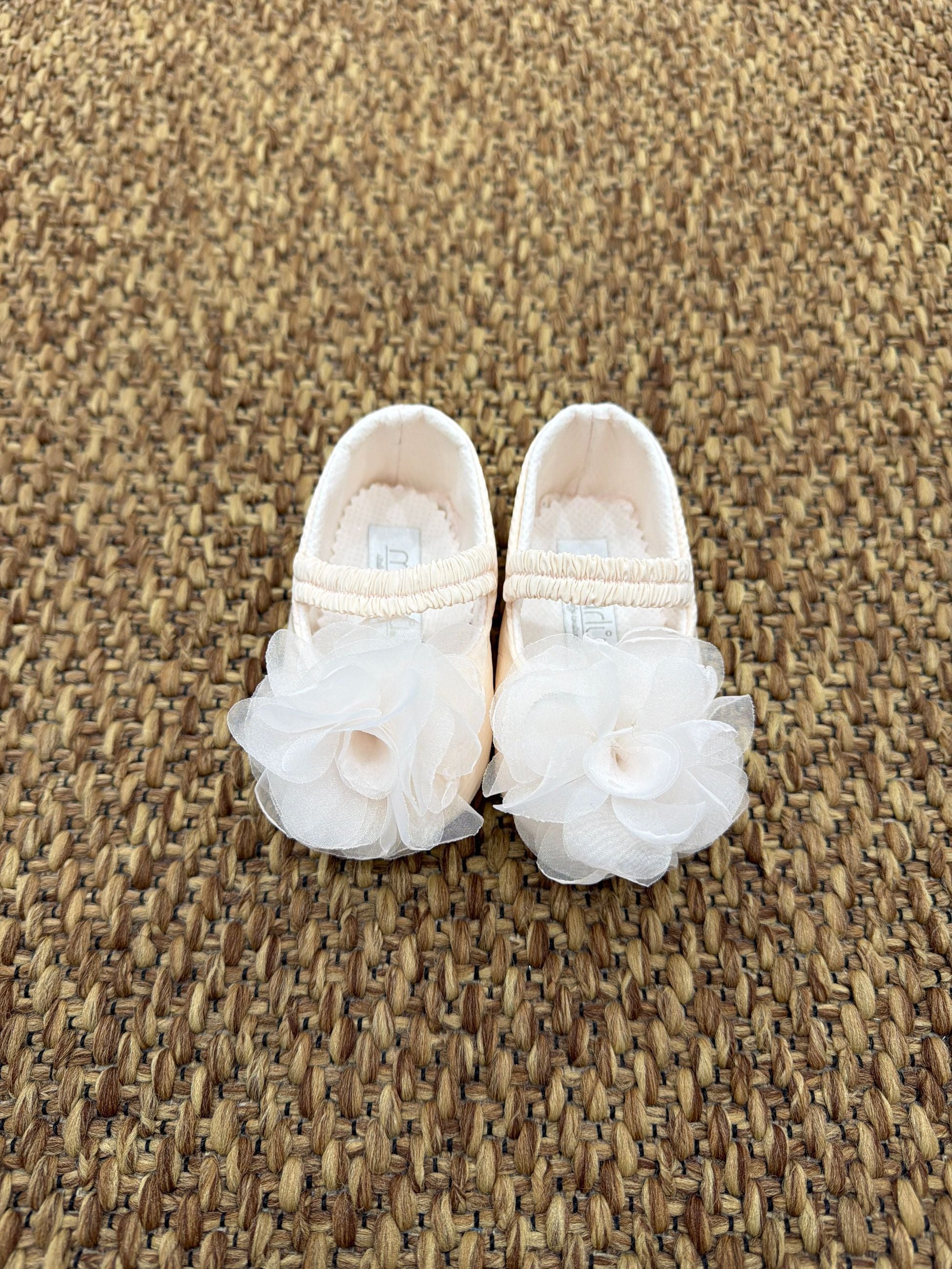 Scarpine bimba cerimonia con fiore Marlù