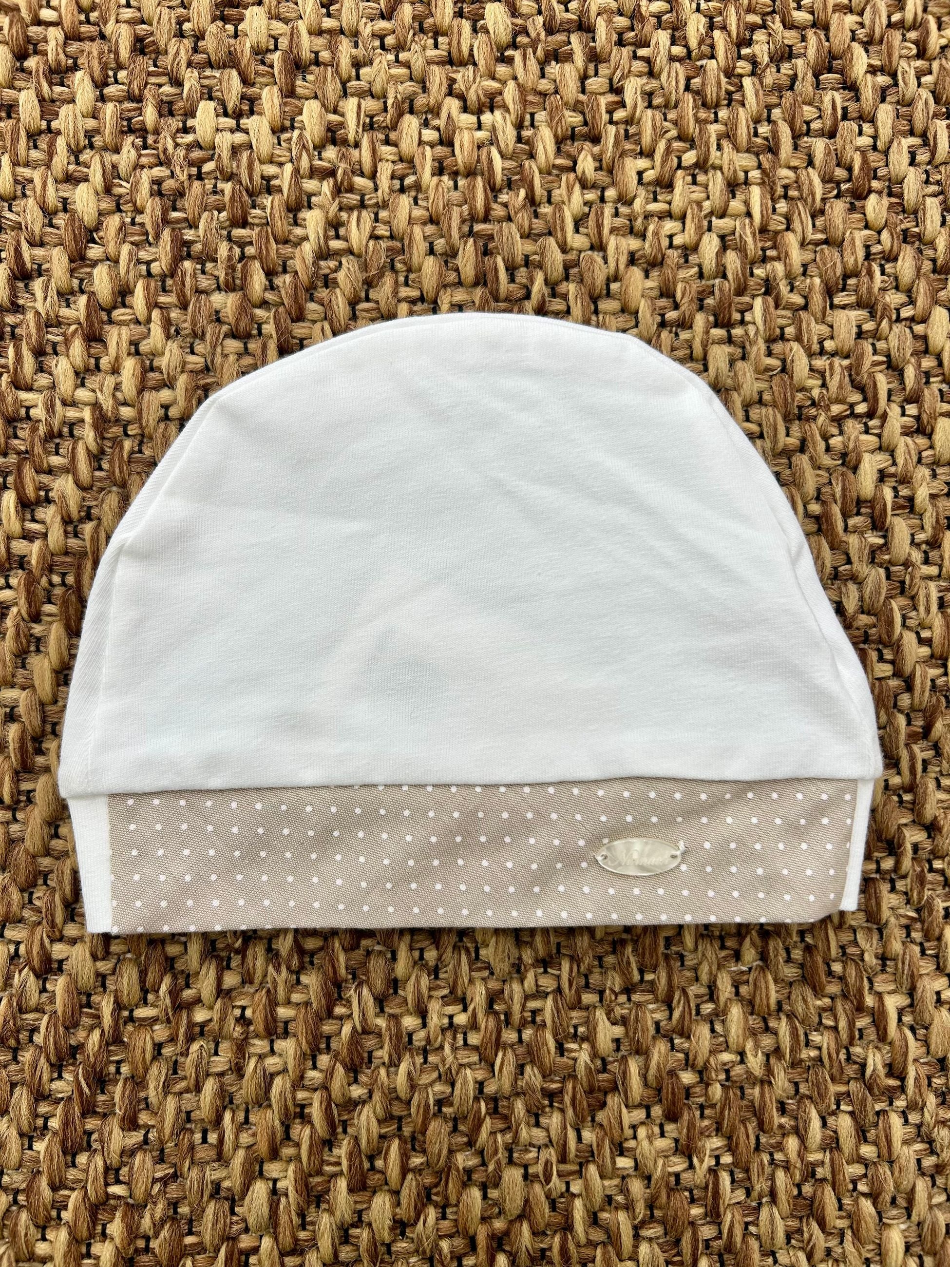 Cappello neonati dettagli beige Ninnaoh