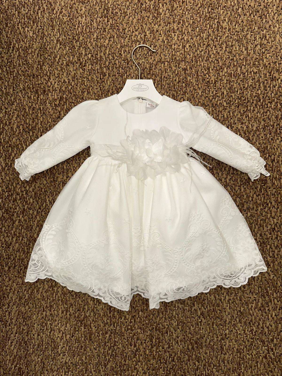 Abito bambina cerimonia con fiore e merletto Teto&Tatta