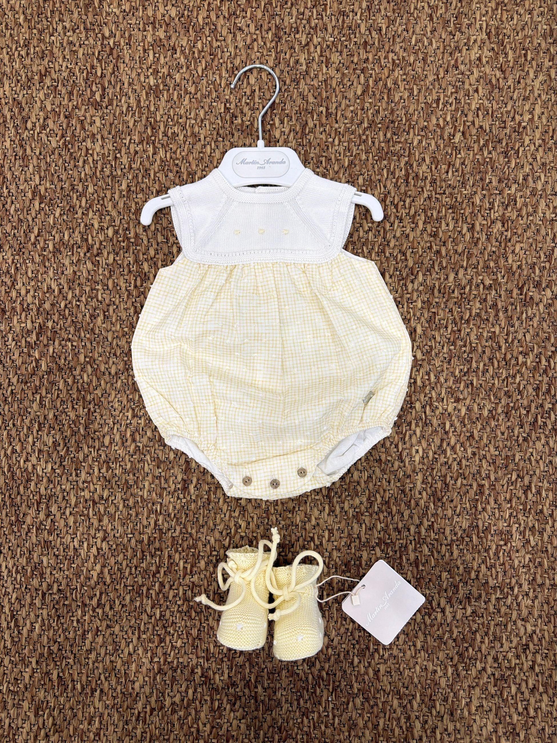 Pagliaccetto neonata con scarpine Martin Aranda