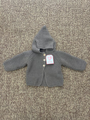 Cardigan bimbi in lana con cappuccio Del Sur