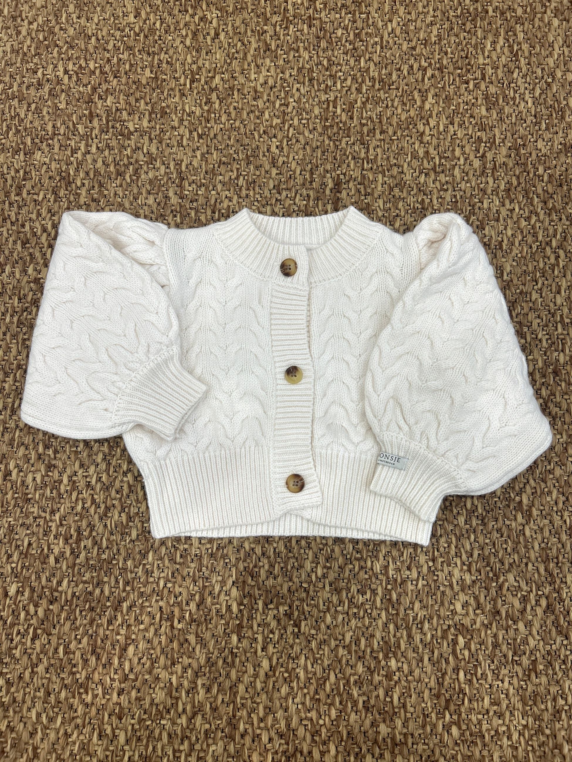 Cardigan bimba maniche a palloncino Donsje