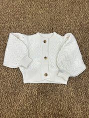 Cardigan bimba maniche a palloncino Donsje