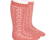 Calzini bimbo lunghi alti dettaglio traforato Condor