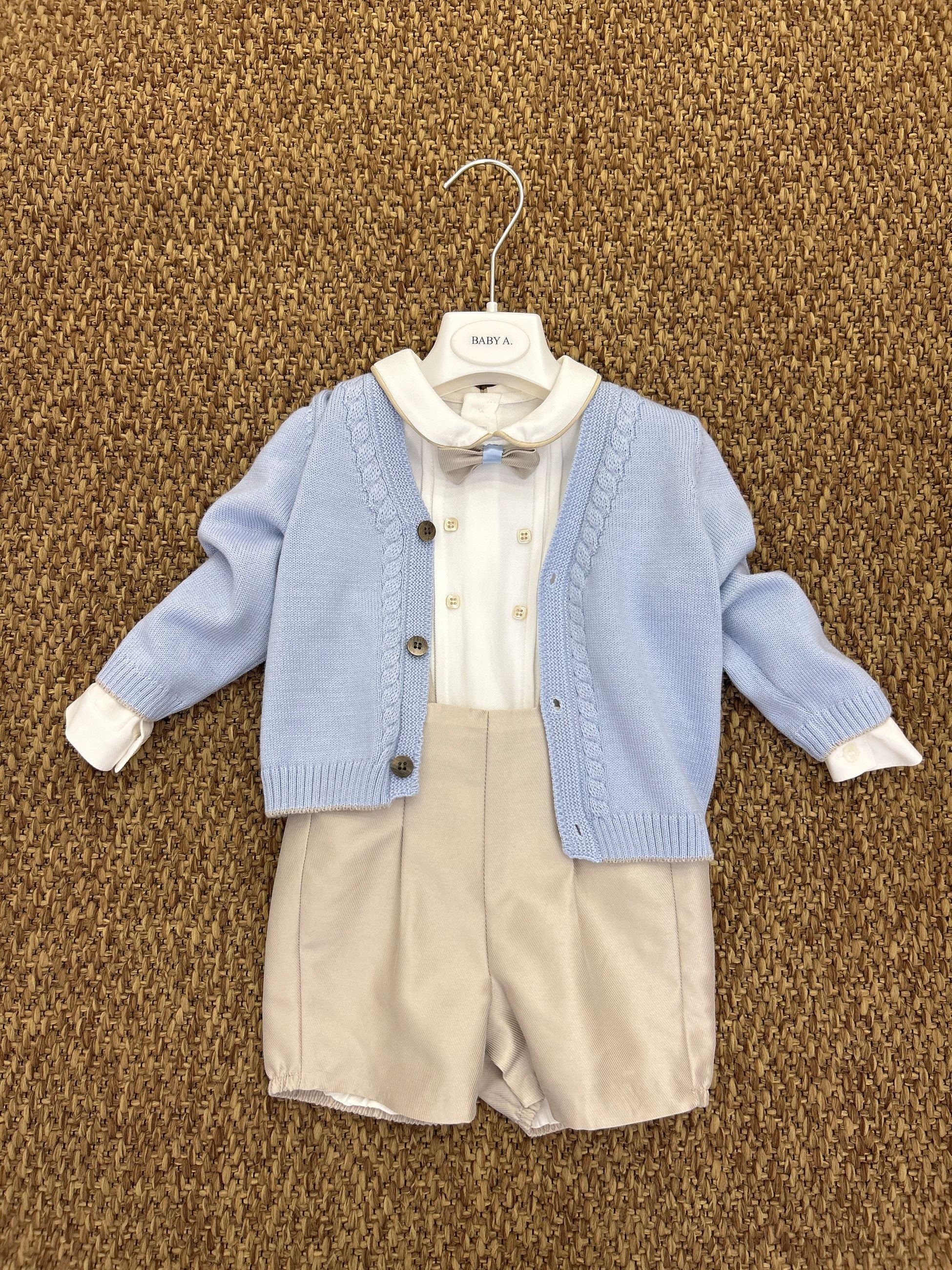 Completo cerimonia bimbo 3pz con papillon Baby A