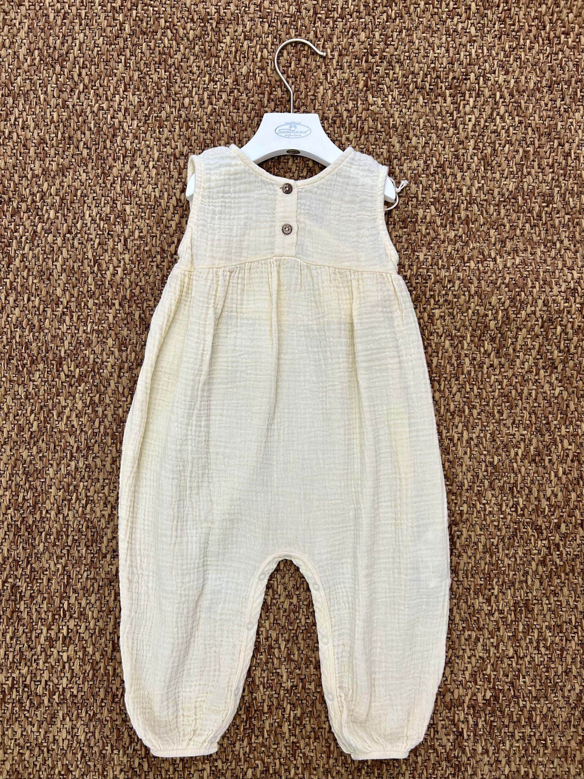 Pagliaccetto bimba in lino Play Up