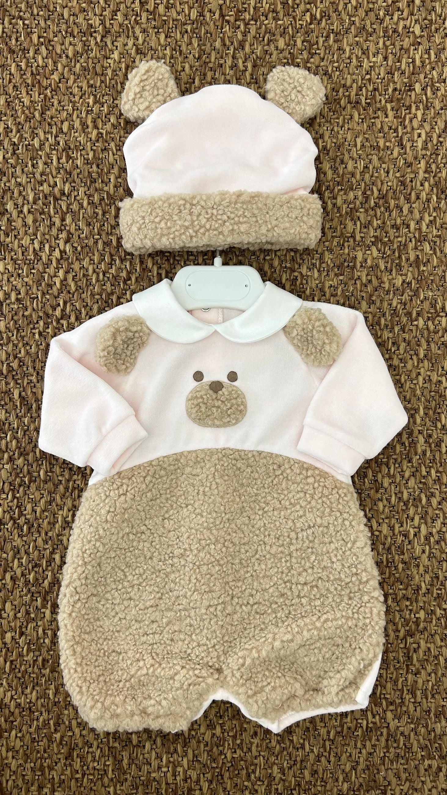 Pagliaccetto neonati teddy bear + cappello Marlù