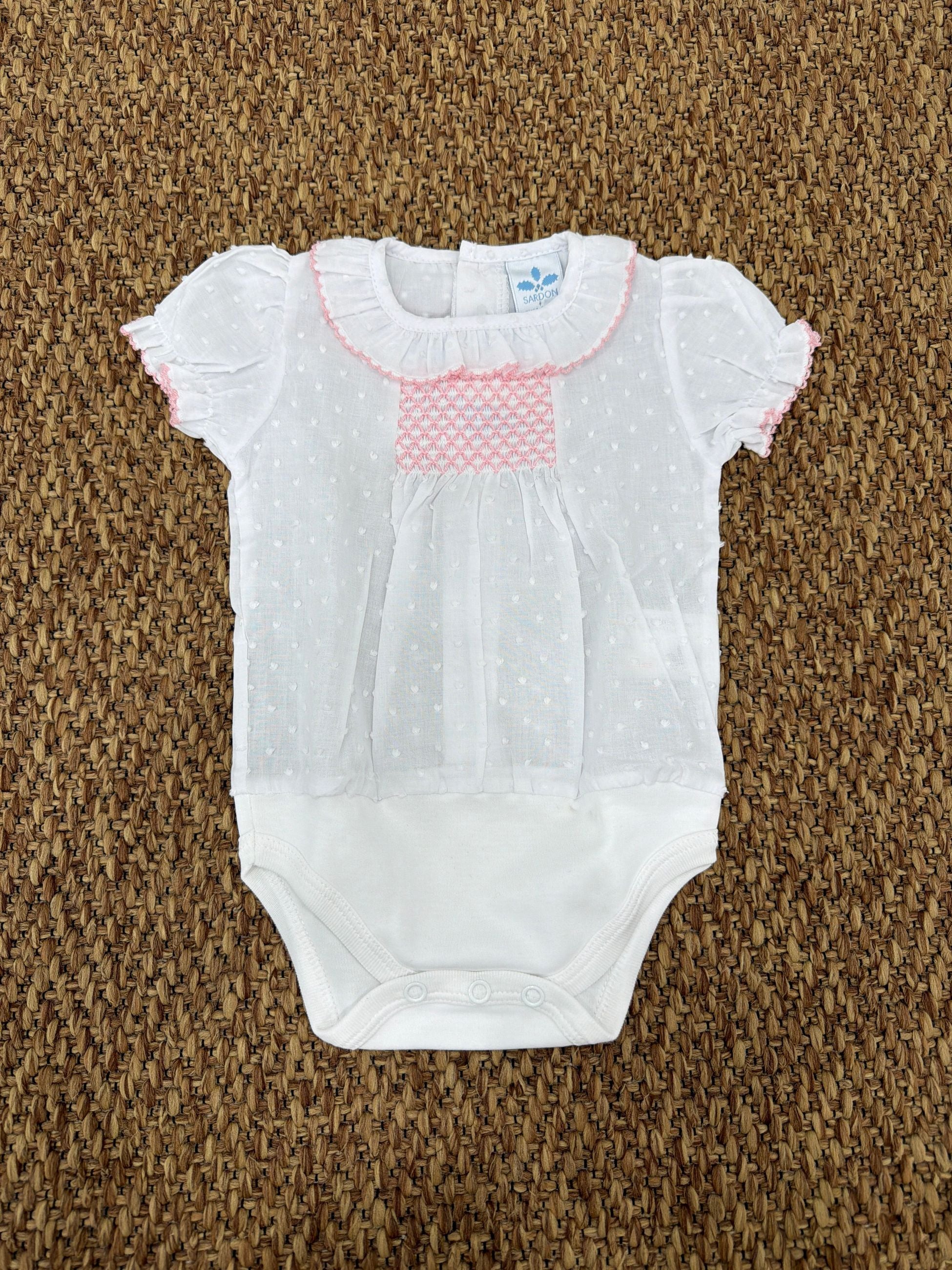Body neonata punto smock Sardon