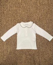 T-shirt bambina maniche lunghe con colletto rotondo ricamato Cocodè