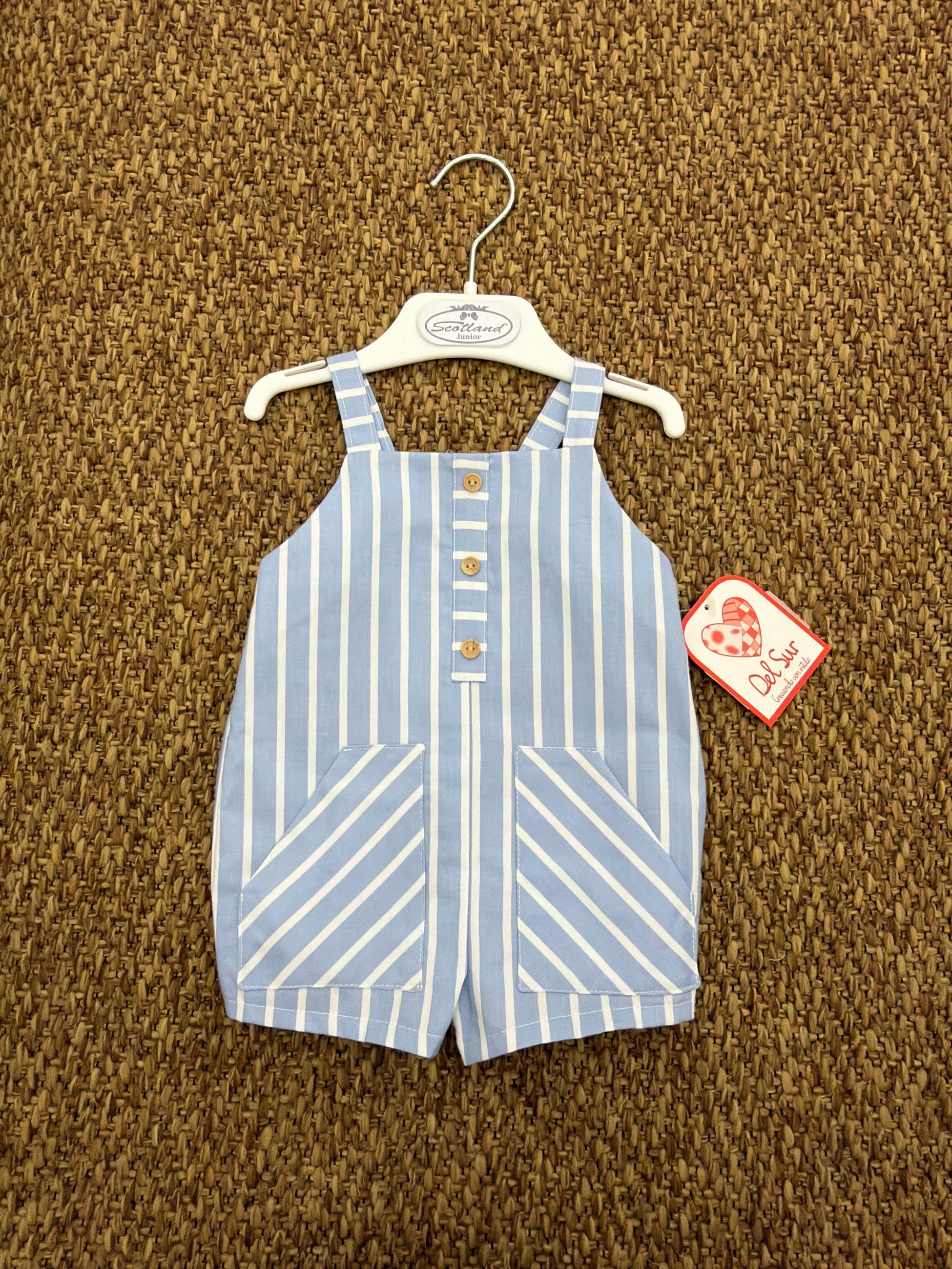 Salopette bambini a righe Del Sur