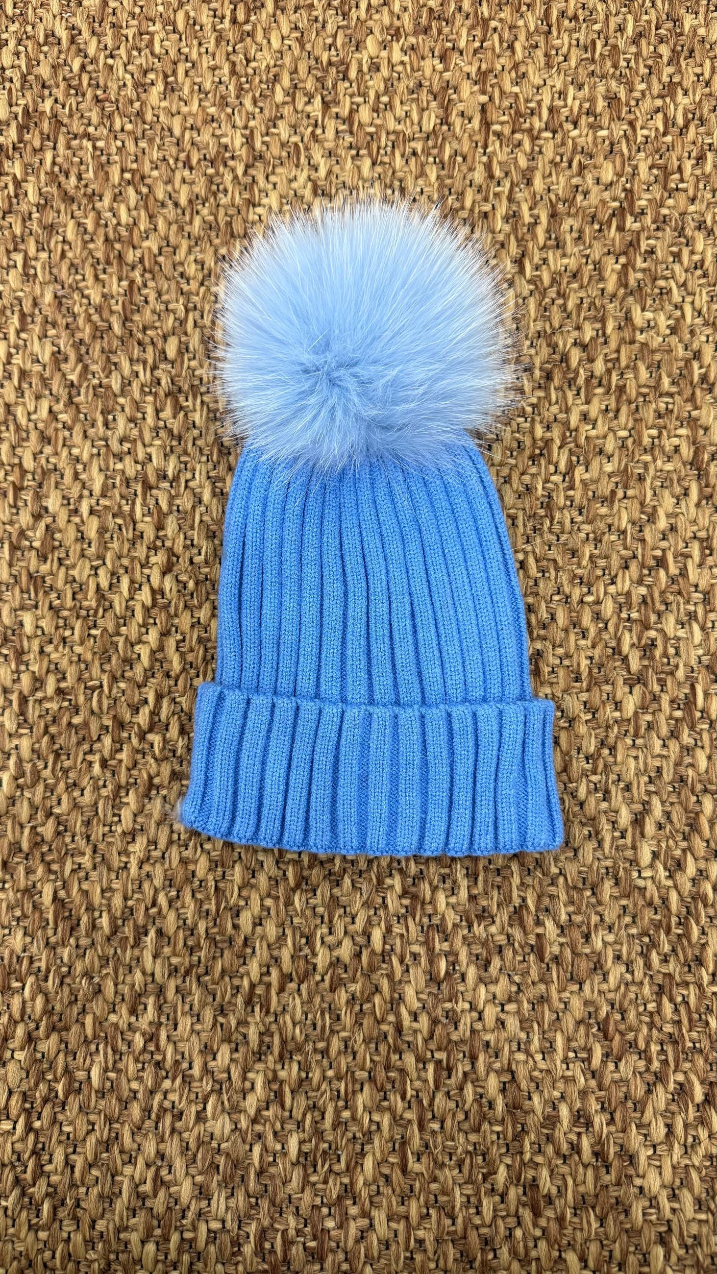 Cappello bimbi a costine pon pon Enfant Made in Italy